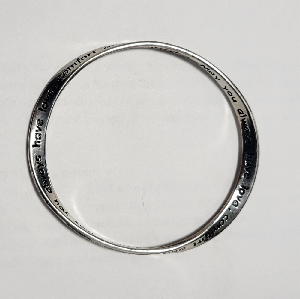 Twist Bracelet - May you always have love, comfort and courage
